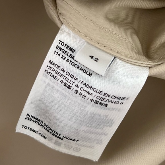 Toteme Beige Summer Country Jacket Barn Chore Jacket in Peanut US 10 - Picture 7 of 15